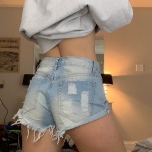 Showpo denim shorts size 0